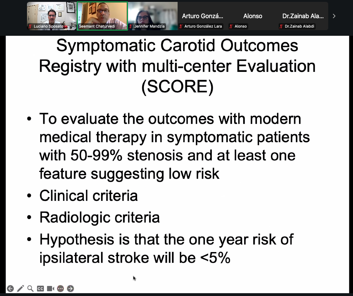 Great presentation on the current management of #carotid artery disease and the SCORE Registry by Dr. <a href="/ChaturvediNeuro/">Seemant Chaturvedi</a> at <a href="/westernuCNS/">#WesternU CNS</a> #stroke rounds.