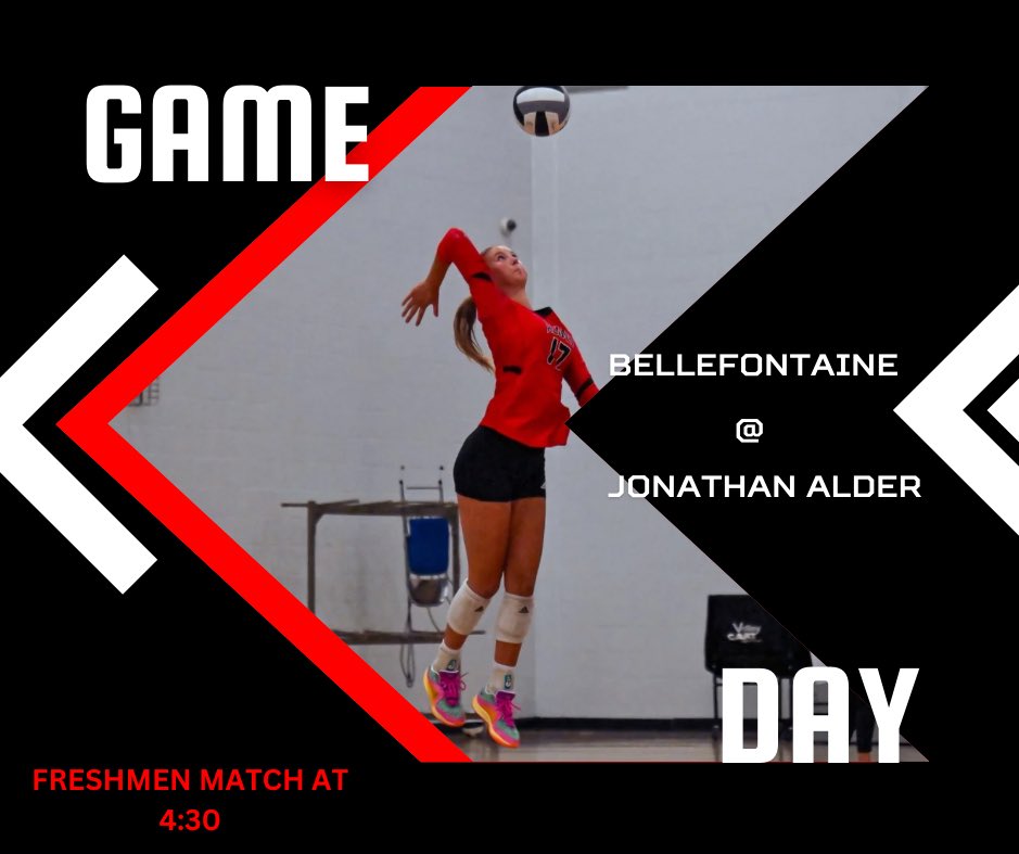 Game day! We host the Chieftains tonight. Freshmen match starts at 4:30. ❤️🖤🏐