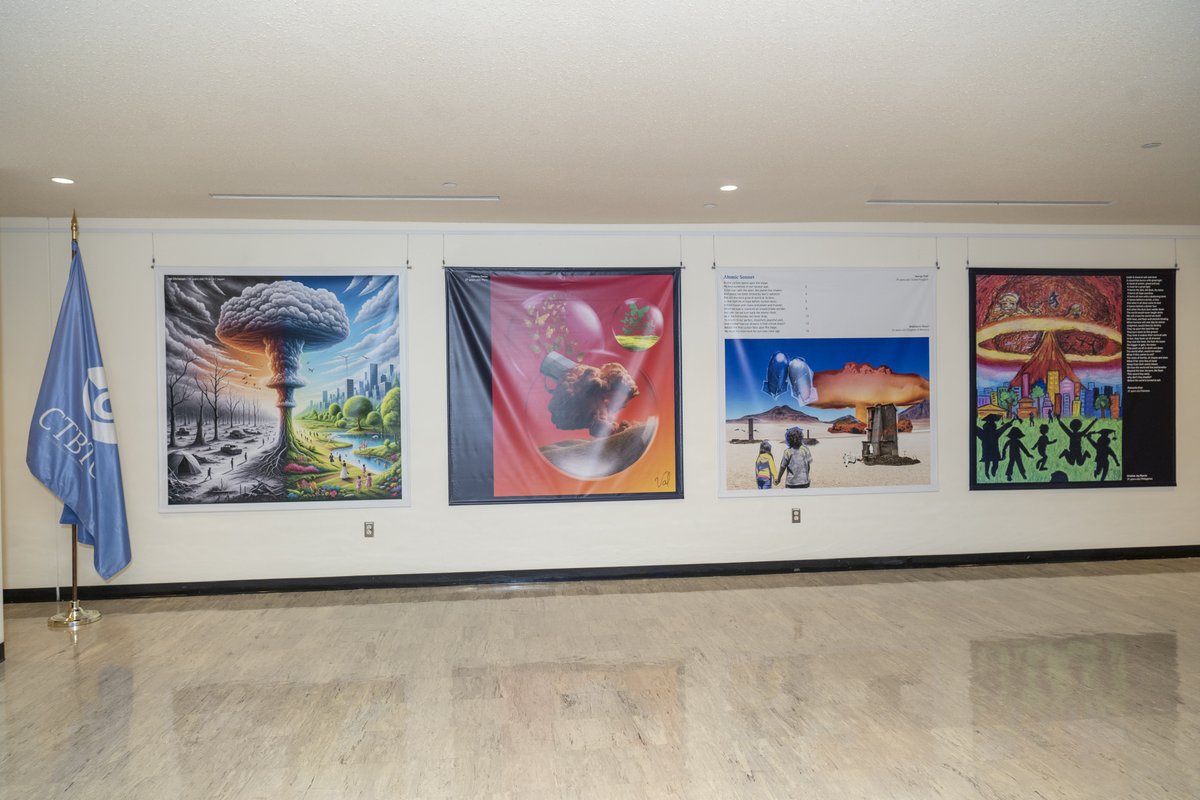 CTBTO Youth Group (CYG) (@youth4ctbt) on Twitter photo This #IDANT <a href="/UN/">United Nations</a> New York, the #CYG hosted an inspiring art exhibition centered on the theme “A World with Nuclear Tests vs. A World Without Nuclear Tests.”
The exhibit delivers a powerful message about the need to eliminate nuclear tests and secure a safer future for all.🌏#CTBTO This #IDANT <a href="/UN/">United Nations</a> New York, the #CYG hosted an inspiring art exhibition centered on the theme “A World with Nuclear Tests vs. A World Without Nuclear Tests.”
The exhibit delivers a powerful message about the need to eliminate nuclear tests and secure a safer future for all.🌏#CTBTO