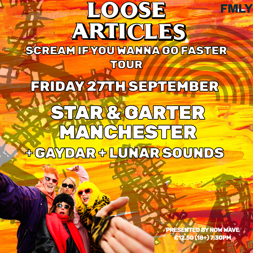 NOW WAVE (@nowwave) on Twitter photo COMING UP
<a href="/_LooseArticles/">Loose Articles</a> bring their debut record to The Star and Garter this September.
Support comes from Gaydar and <a href="/lunarsoundsband/">Lunar Sounds</a>
Tickets available here -> nowwave.seetickets.com/event/loose-ar… COMING UP
<a href="/_LooseArticles/">Loose Articles</a> bring their debut record to The Star and Garter this September.
Support comes from Gaydar and <a href="/lunarsoundsband/">Lunar Sounds</a>
Tickets available here -> nowwave.seetickets.com/event/loose-ar…