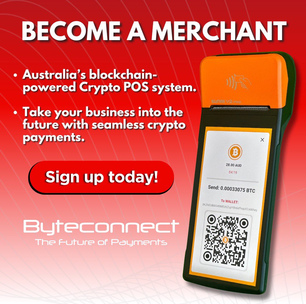 ByteFederalAU's tweet image. Become a merchant and take your business into the future! 🌐

Sign up today and accept Bitcoin payments with ease, powered by ByteConnect! Visit: bytefederal.au/byteconnect for more info! 

#BitcoinPOS #BlockchainAustralia #ByteConnect