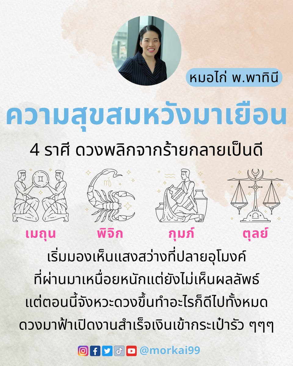 ดวงปลายเดือนของคุณจะเป็นยังไง ? หมอไก่สรุปดวงทั้ง 12 ราศี มาให้เรียบร้อยจ้า 🔮 ก่อนอ่านคำทำนาย หมอไก่ขอคนละ 1 ไลค์ เพื่อเป็นค่าครูด้วยนะคะ

#ดวงชะตา #เช็คดวง #หวย #เสริมดวง #ทำบุญ #ดูดวง #ดวง #หมอเกศ #กามิน #พายุยางิ #linglingkowng #โหนกระแส #เก้าพีพี #หลิงออม #ละครสั้นตึกเตย