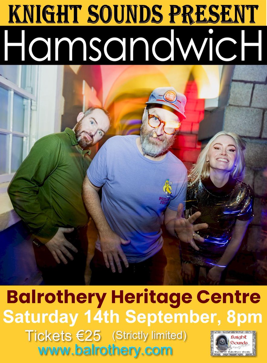 HamsandwicH (@ham_sandwich) on Twitter photo We loved playing this venue so we are coming back! Catch the HS trio acoustic at Balrothery Church Saturday week 14th Sept. A handful of tickets remaining.
Tix: eventbrite.ie/e/hamsandwich-… We loved playing this venue so we are coming back! Catch the HS trio acoustic at Balrothery Church Saturday week 14th Sept. A handful of tickets remaining.
Tix: eventbrite.ie/e/hamsandwich-…