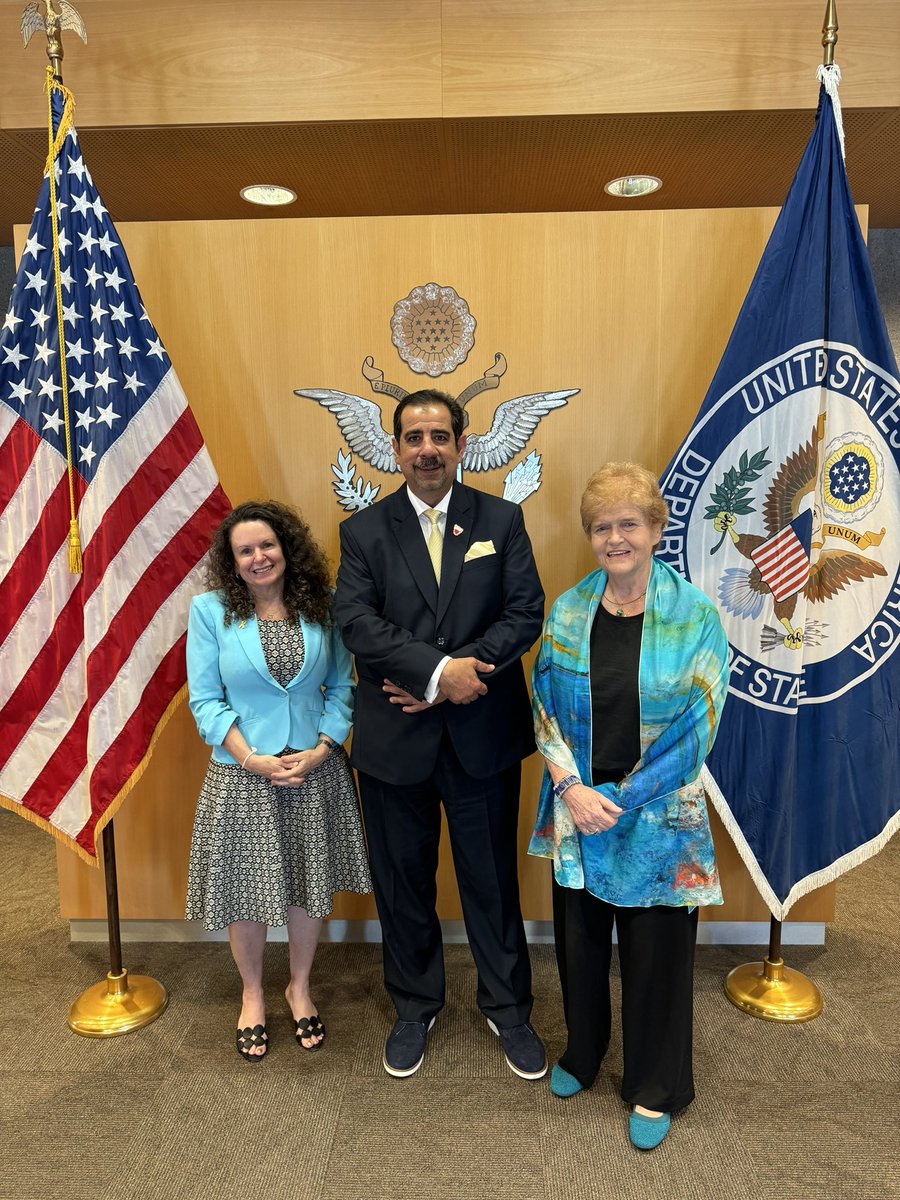 USAmbHRC's tweet photo. Grateful for a productive visit from @StateSEAS Ambassador Lipstadt in Geneva.
We met with several strategic partners throughout #MultilateralGeneva on the importance of combatting the global scourge of antisemitism and its effects on all forms of hate and global stability. A few are pictured here.