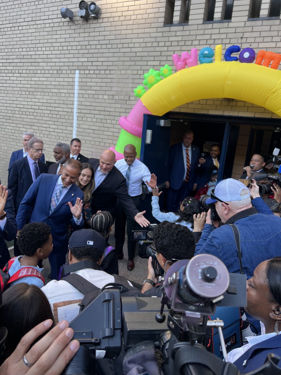 High fives on the first day of school!