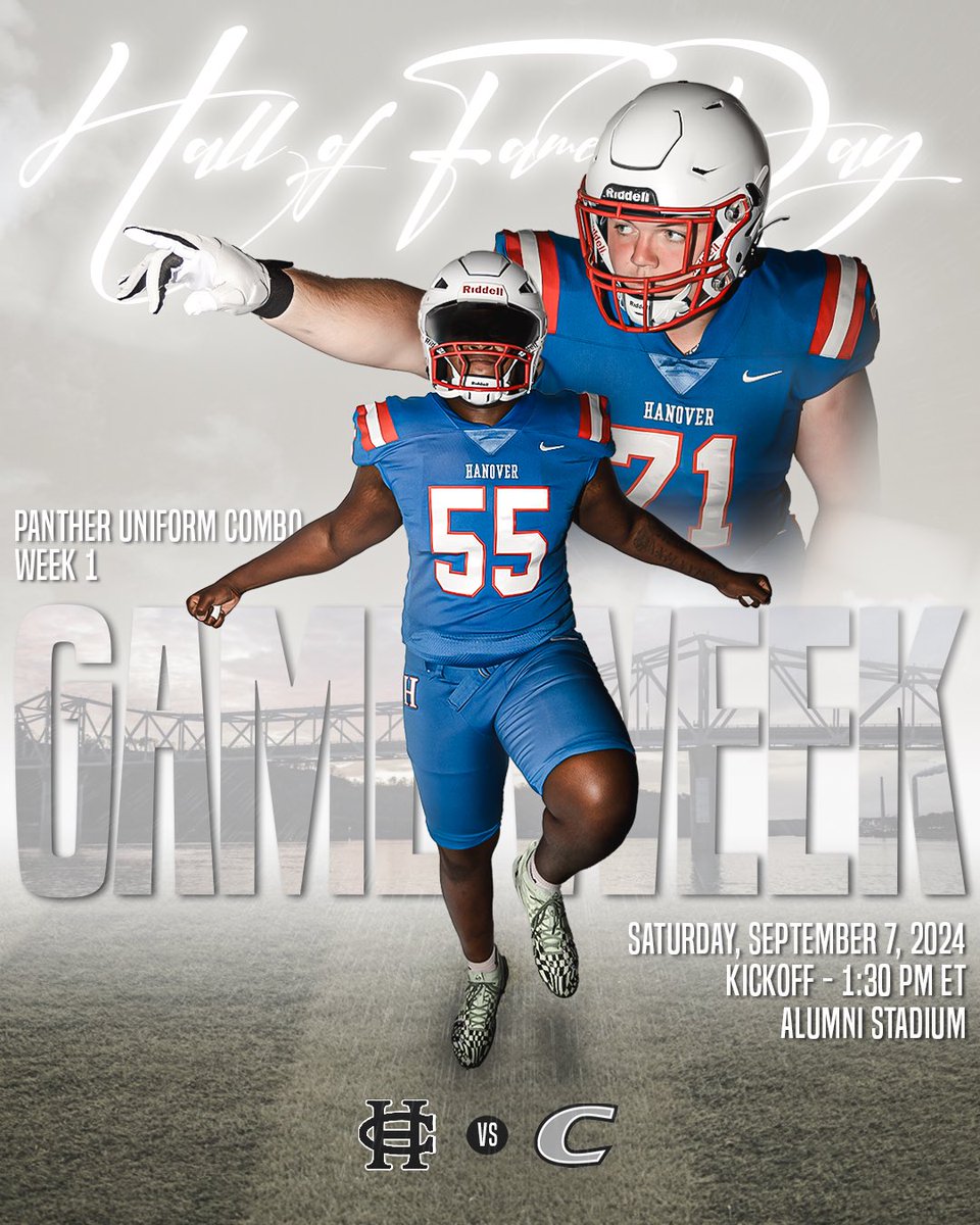 Andrew Danford (@dlcoach_danford) on Twitter photo Game Week 1๏ธโฃ Home vs. Centre โผ๏ธCome watch the <a href="/HanoverFTBL/">Hanover Football</a> Panthers in action this Saturday, this battle will be Won in the trenches โผ๏ธ
#Hunt4Greatness #Hunt24gether Game Week 1๏ธโฃ Home vs. Centre โผ๏ธCome watch the <a href="/HanoverFTBL/">Hanover Football</a> Panthers in action this Saturday, this battle will be Won in the trenches โผ๏ธ
#Hunt4Greatness #Hunt24gether