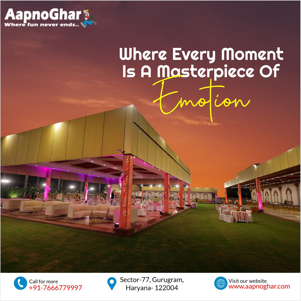 Experience the magic of a setting that sparkles with love, joy, and enchanting decor at #aapnoghar #resort. Let every moment unfold in a beautiful, serene atmosphere crafted just for you.
🌐aapnoghar.com
#celebrity #Indian #celebration #trendingreels  #reelitfeelit