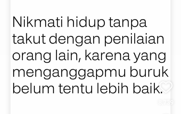 Nikmati hidup tanpa takut dengan penilaian orang lain