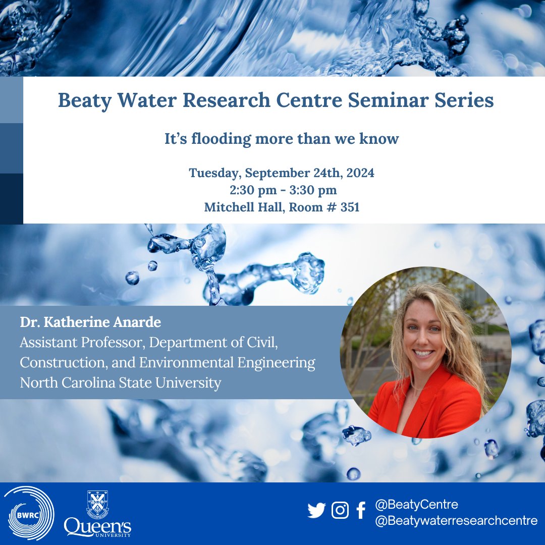 We are so excited welcome  <a href="/anardeeek/">Katherine Anarde</a> from <a href="/NCStateCCEE/">NC State CCEE</a> to deliver a BWRC Seminar on Tuesday, September 24 at 2:30 pm! Her talk will explore chronic coastal flooding and its impacts on daily life in North Carolina. Don’t miss it! 🌊🌊🌊
#SeaLevelRise #CoastalFlooding <a href="/NCState/">NC State University</a>