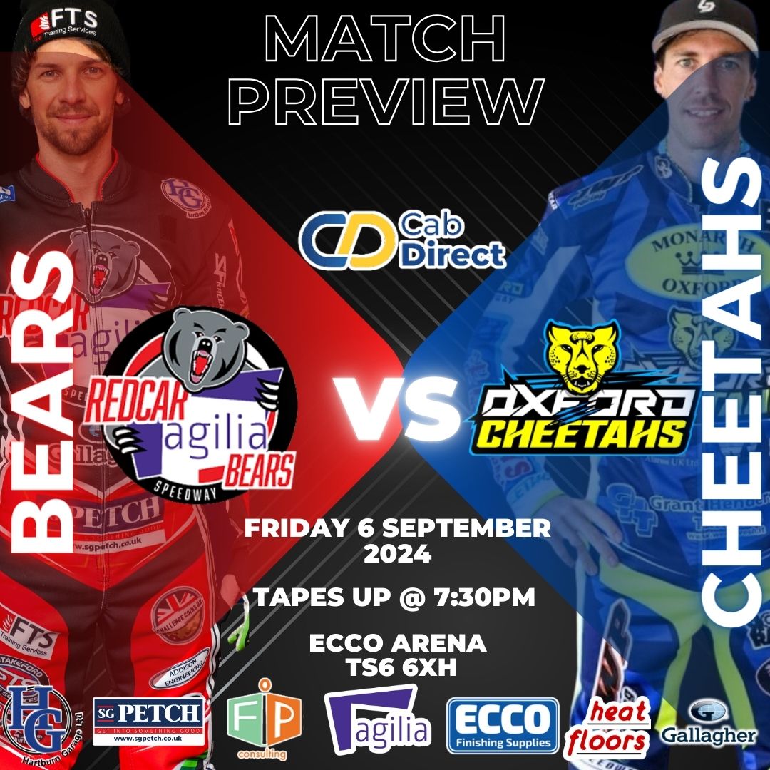 RedcarBears's tweet photo. 🚨 Redcar co-promoter Jamie Swales has challenged his side to "spoil the party" and overcome a 10 point deficit to make the Cab Direct Championship KO Cup Final. The Bears host the Cheetahs tomorrow at the ECCO Arena, tapes up at 7:30. 
👉 Full preview: https://t.co/zkQIBlNbsb https://t.co/7RXvfDNoWw