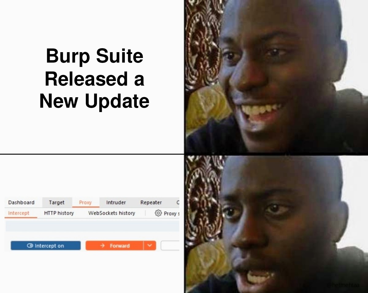 hetmehtaa's tweet image. Life of a Burp Suite User