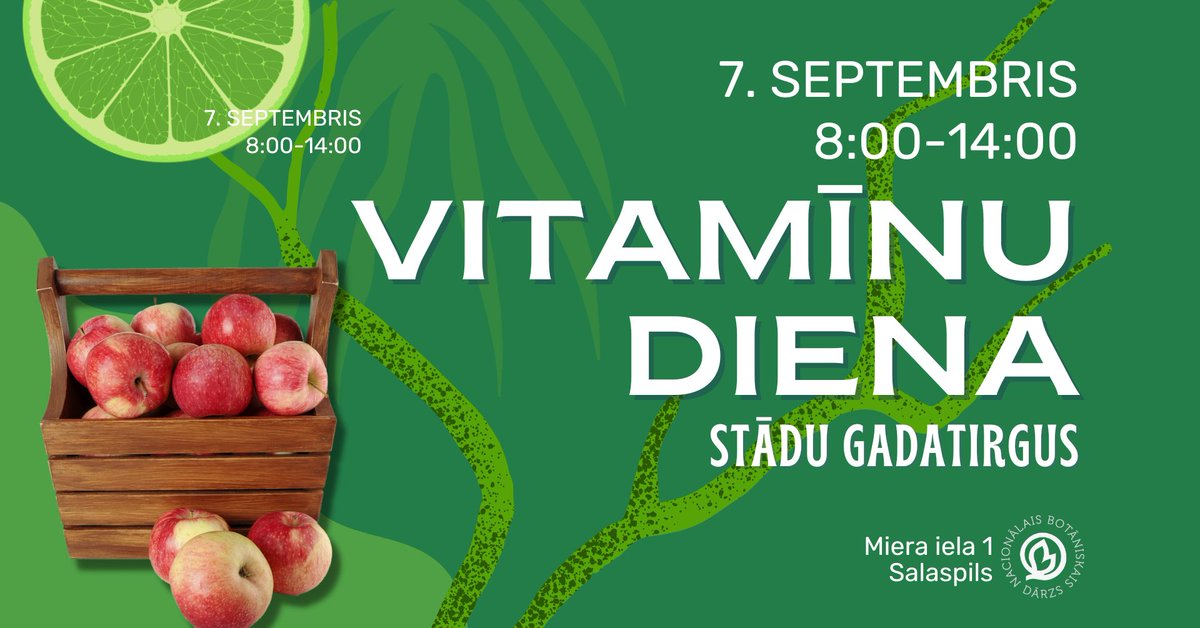 Tos, kas nebūs sestdien uz mūsu Atvērtā dārza dienu, ar stādiem gaidīsim Salaspilī: Stādu gadatirgū "Vitamīnu diena". 🍎🌱