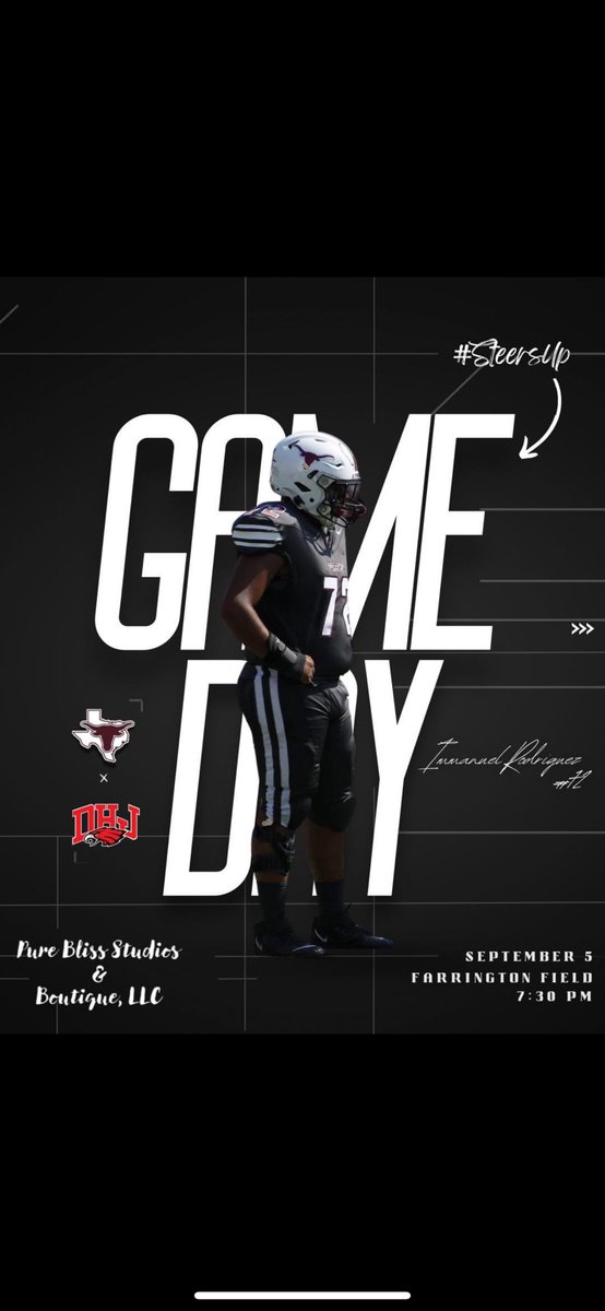 It’s Battle of The Boot Day! Your Steers take on Diamond Hill at Farrington Field today September 5th at 7:30 pm. #SteersUp🤘