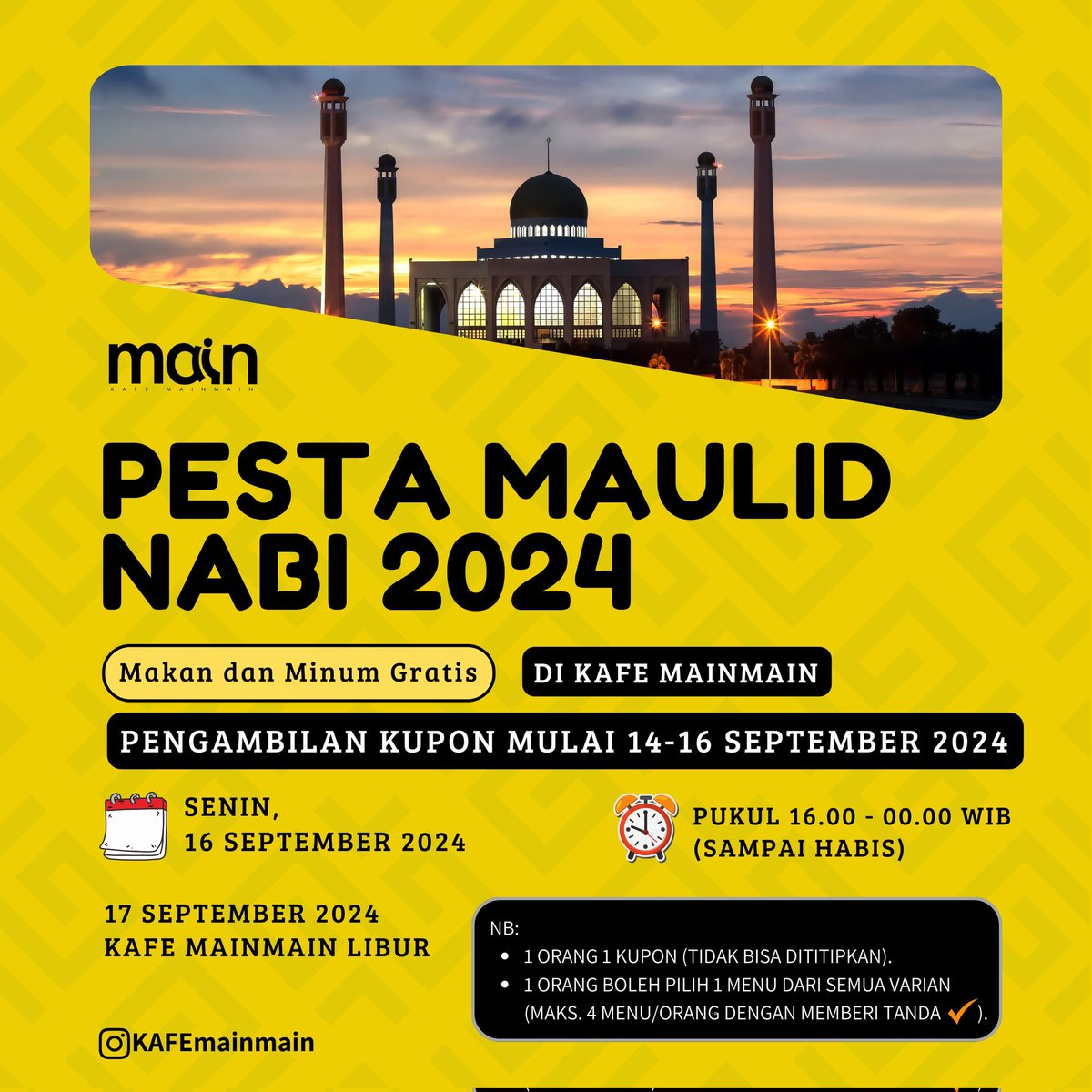 Makan dan minum gratis, Genks...