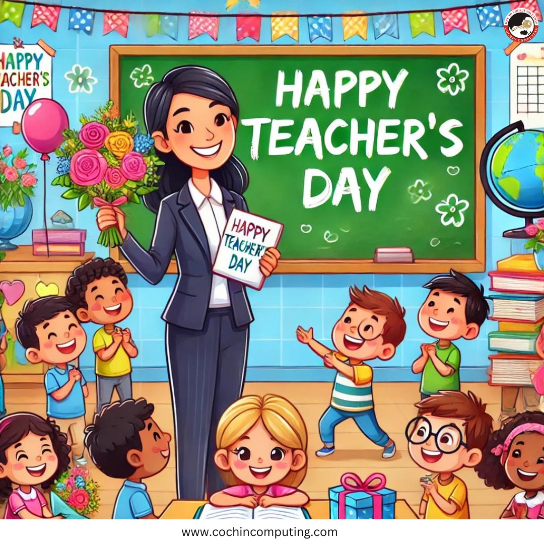 CochinComputing's tweet image. Happy Teacher's Day from Cochin Computing! 🌟
On this special day, we extend our deepest gratitude to the educators who inspire and guide us every day.
#cochincomputing #happyteachersday #teachersday