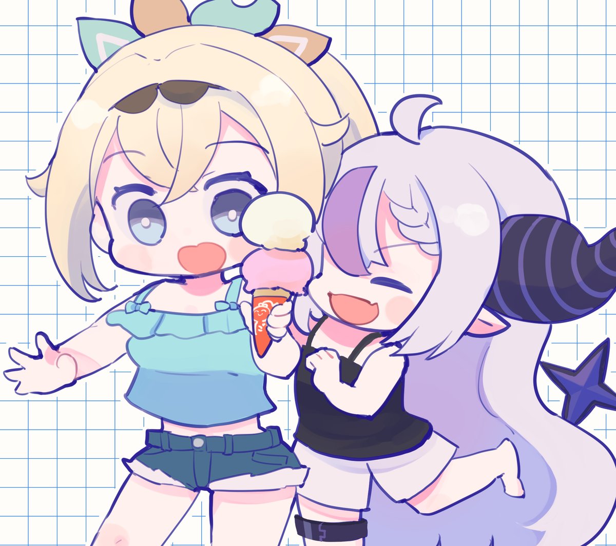 風真いろは ,ラプラス・ダークネス 「先月のまとめ!いろはちゃん復活わっしょい!! 」|あこやのイラスト