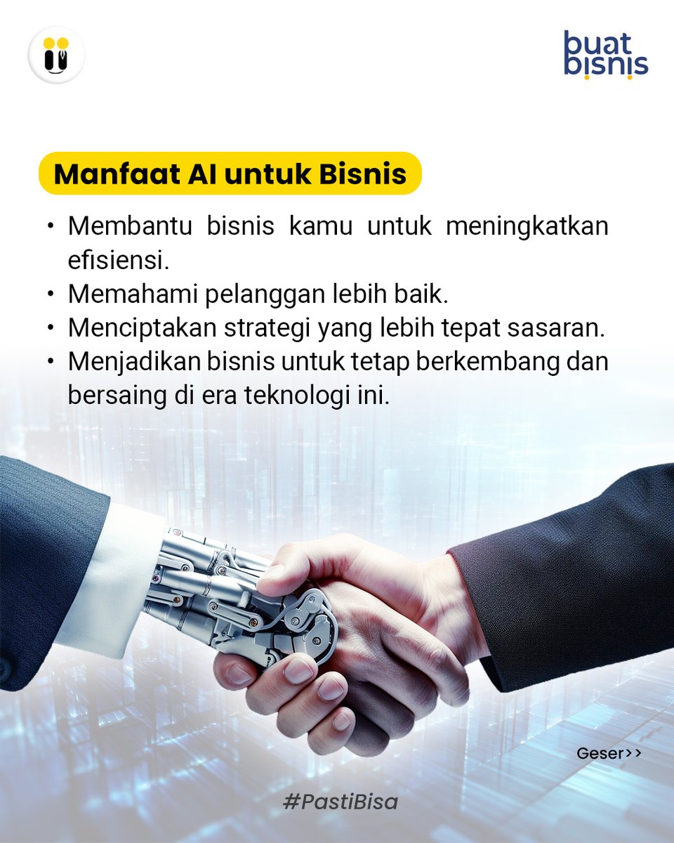 cariilmucoid_'s tweet image. Udah tau belum kalau AI bisa bikin hidup pembisnis jadi lebih gampang? AI siap bantu kamu bawa bisnis ke level selanjutnya!

#Pastibisa #Kelasonline #PelatihanPrakerja #Prakerja2024 #Cariilmu #SMK #LolosPrakerja #Gelombang71 #gelombangprakerja71