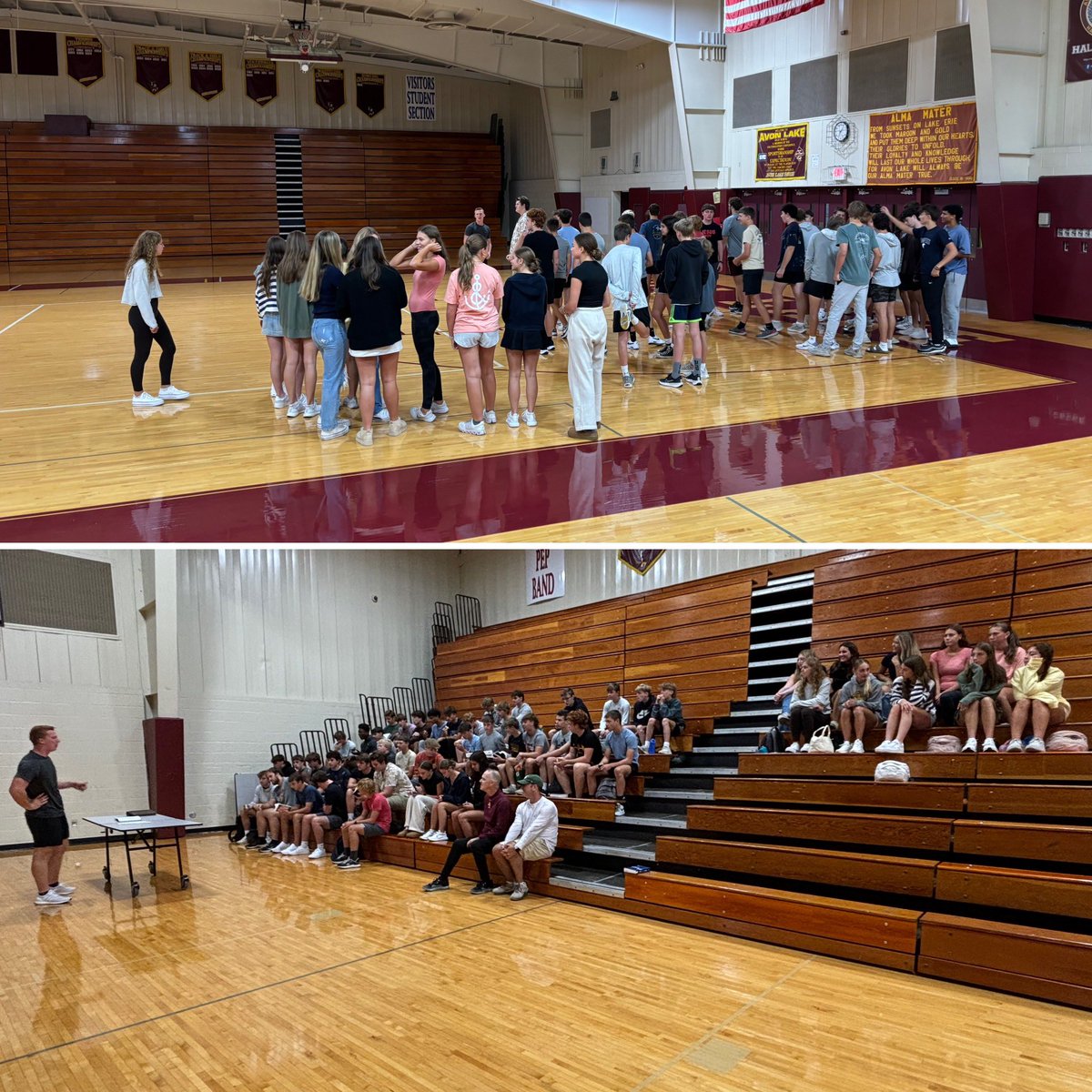 Junior Ian McGregor led a great FCA meeting this morning about grace and prayer during chaotic times and about the difference between happiness and joy. <a href="/MMay_40/">Michael J. May</a> <a href="/ALCurriculum/">Avon Lake Schools Assistant Superintendent</a> <a href="/AvonLakeSports/">Avon Lake Athletics</a> <a href="/AvonLakeSchools/">Avon Lake Schools</a> <a href="/AvonLake_HS/">Avon Lake HighSchool</a> <a href="/AvonLakeFCA/">Avon Lake FCA</a>