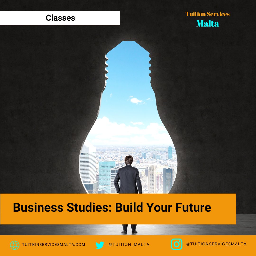 Tuition_Malta's tweet photo. 📈 Excel in Business Studies 📈

Dreaming of a career in business? Our Business Studies Classes at Tuition Services Malta will equip you with the knowledge and skills you need to succeed. https://t.co/myRbSKzZCb