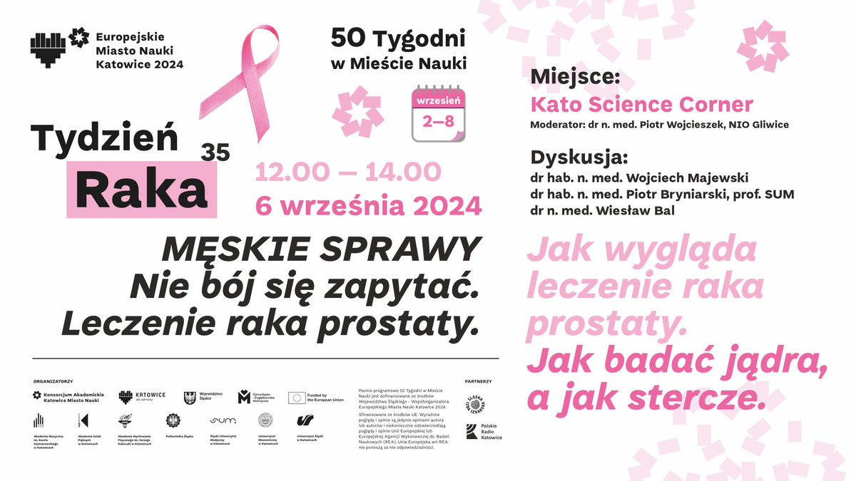 NFZ_Katowice's tweet photo. ❗️Uwaga Panowie ♂️

👉🏻 Wspólnie z @SumKatowice zapraszamy jutro (6.09) do #KatowiceScienceCorner (róg ul. Młyńskiej i Pocztowej) na dyskusję o męskich sprawach ⤵️

🤗 Zapraszamy też do stoiska #TeamNFZ #ŚląskiNFZ
✅️ #profilaktyka
✅️ #DietyNFZ
✅️ #MojeFizjoPlus
✅️ #mojeIKP https://t.co/fEVSjGkIUY