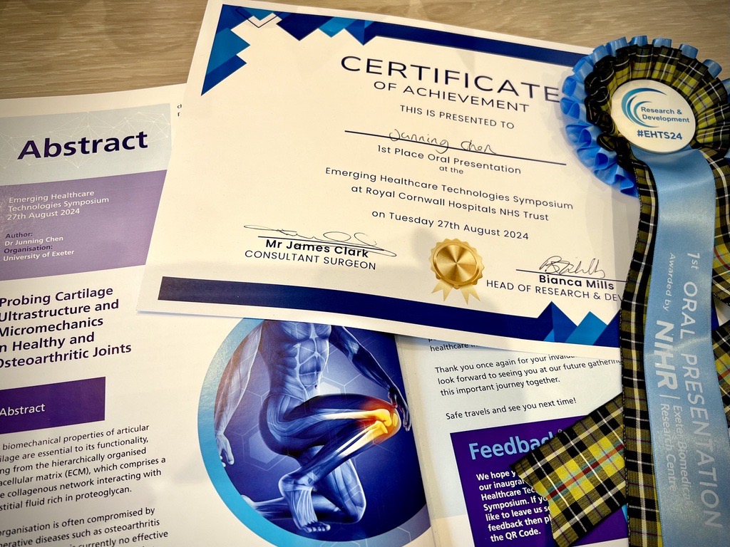 Junning Chen (@chen_junning) on Twitter photo #EHTS24 at <a href="/RCHTWeCare/">Royal Cornwall Hospitals NHS Trust</a> was awesome! Grateful for the recognition of our work on cartilage mechanics in #osteoarthritis, winning the best talk. Huge thanks to two PhD students, Profs. Toms <a href="/PEOC_Exeter/">PEOC</a>, <a href="/apitsillides50/">Andrew Pitsillides</a>, Itaka <a href="/TMDUniversity/">TMDU - Tokyo Medical and Dental University</a>, <a href="/EPSRC/">Engineering and Physical Sciences Research Council</a>! <a href="/EngExeter/">Exeter Engineering</a> <a href="/VersusArthritis/">Versus Arthritis</a> #EHTS24 at <a href="/RCHTWeCare/">Royal Cornwall Hospitals NHS Trust</a> was awesome! Grateful for the recognition of our work on cartilage mechanics in #osteoarthritis, winning the best talk. Huge thanks to two PhD students, Profs. Toms <a href="/PEOC_Exeter/">PEOC</a>, <a href="/apitsillides50/">Andrew Pitsillides</a>, Itaka <a href="/TMDUniversity/">TMDU - Tokyo Medical and Dental University</a>, <a href="/EPSRC/">Engineering and Physical Sciences Research Council</a>! <a href="/EngExeter/">Exeter Engineering</a> <a href="/VersusArthritis/">Versus Arthritis</a>