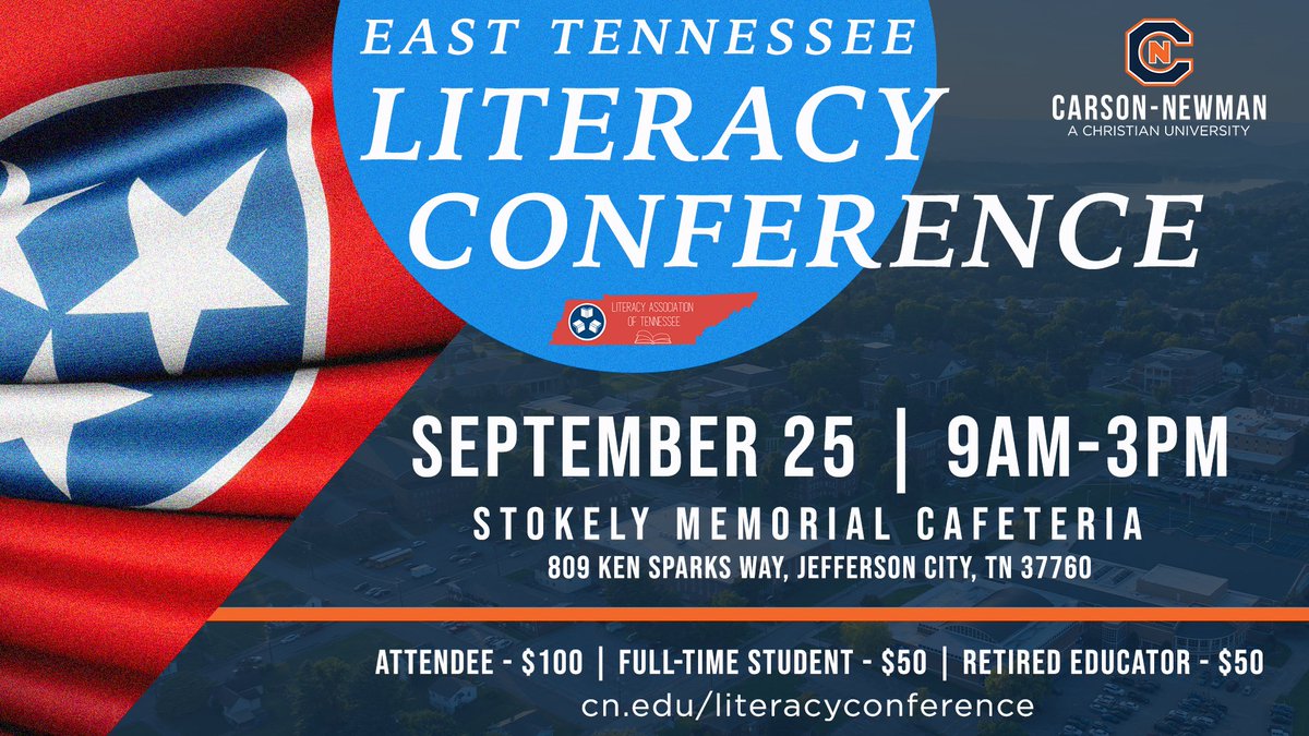 Join us on September 25th for the East Tennessee Literacy Conference! For more information and to register, visit lat.wildapricot.org/event-5798663
