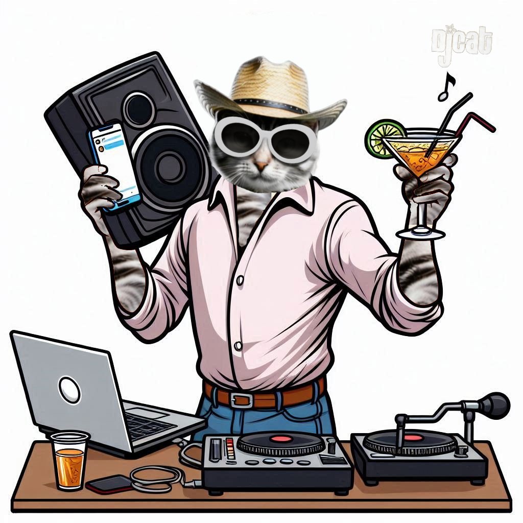 Gmeow Djs...you already know what time it is...get lit and party like no one is watching..YOLO..🎶🪩😺🪩