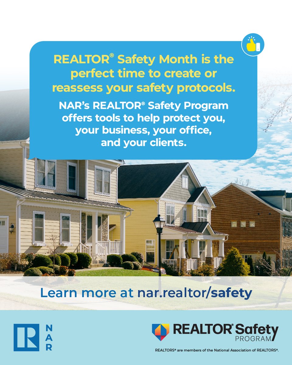 September is REALTOR® Safety Month! Turn to NAR for the tools, tips and training to ensure you make it home each night. bit.ly/3AO0KmR