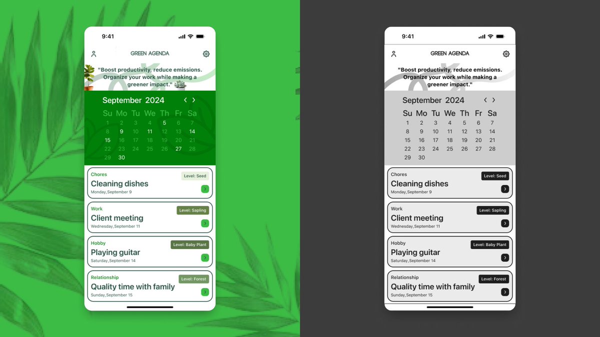 ashish1lexbaa's tweet image. Day 22 of the #50DaysUIChallenge 🌿 Designed a productivity app with sustainability in mind. Boost productivity, reduce emissions, and plan for a greener future! 💚📅 #UIDesign #Sustainability #Productivity #UXDesign #GreenTech