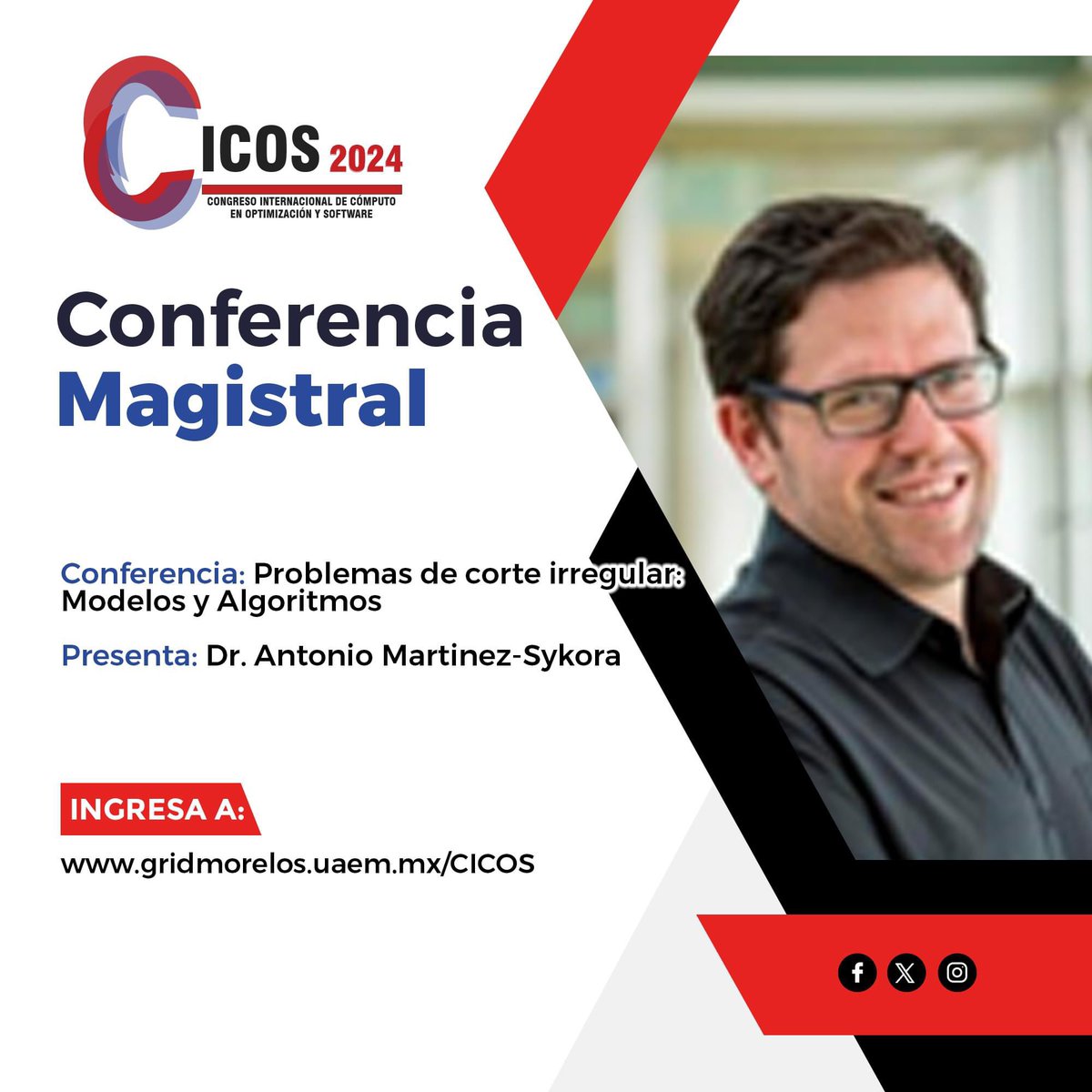 congreso_cicos's tweet image. ✅Lista la 5ta Conferencia Magistral

Para mayor información sobre nuestro ponente invitado, visita gridmorelos.uaem.mx/CICOS

#CICOS