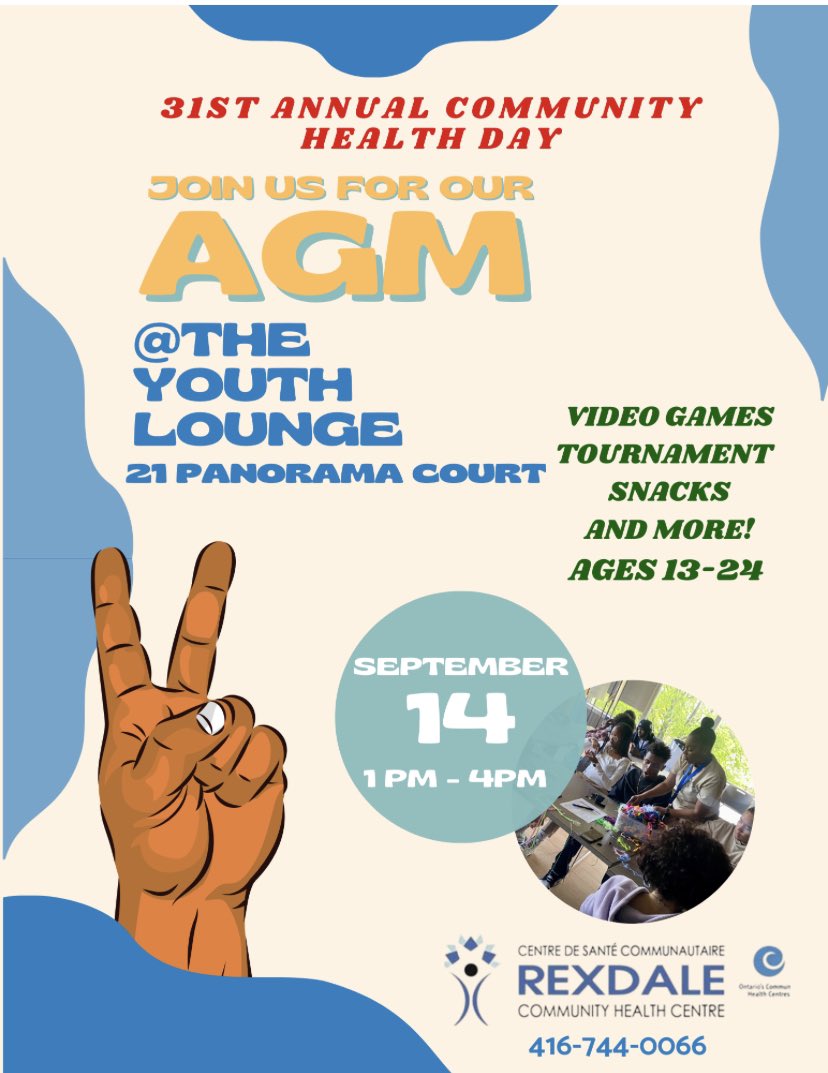 Join us next Saturday at the 31st Annual General Meeting in the youth lounge from 1-4pm. There’ll be a video game tournament along with some free snacks and so much more!