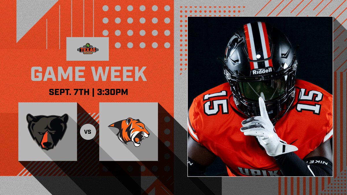 It’s Game Week, Bear Nation! 🐻 
Saturday <a href="/3/">Blair</a>:30pm 
Vs the Georgetown Tigers 🐅. 

Time to defend the bear den 
#beardown #UPikeFootball #beatthetigers