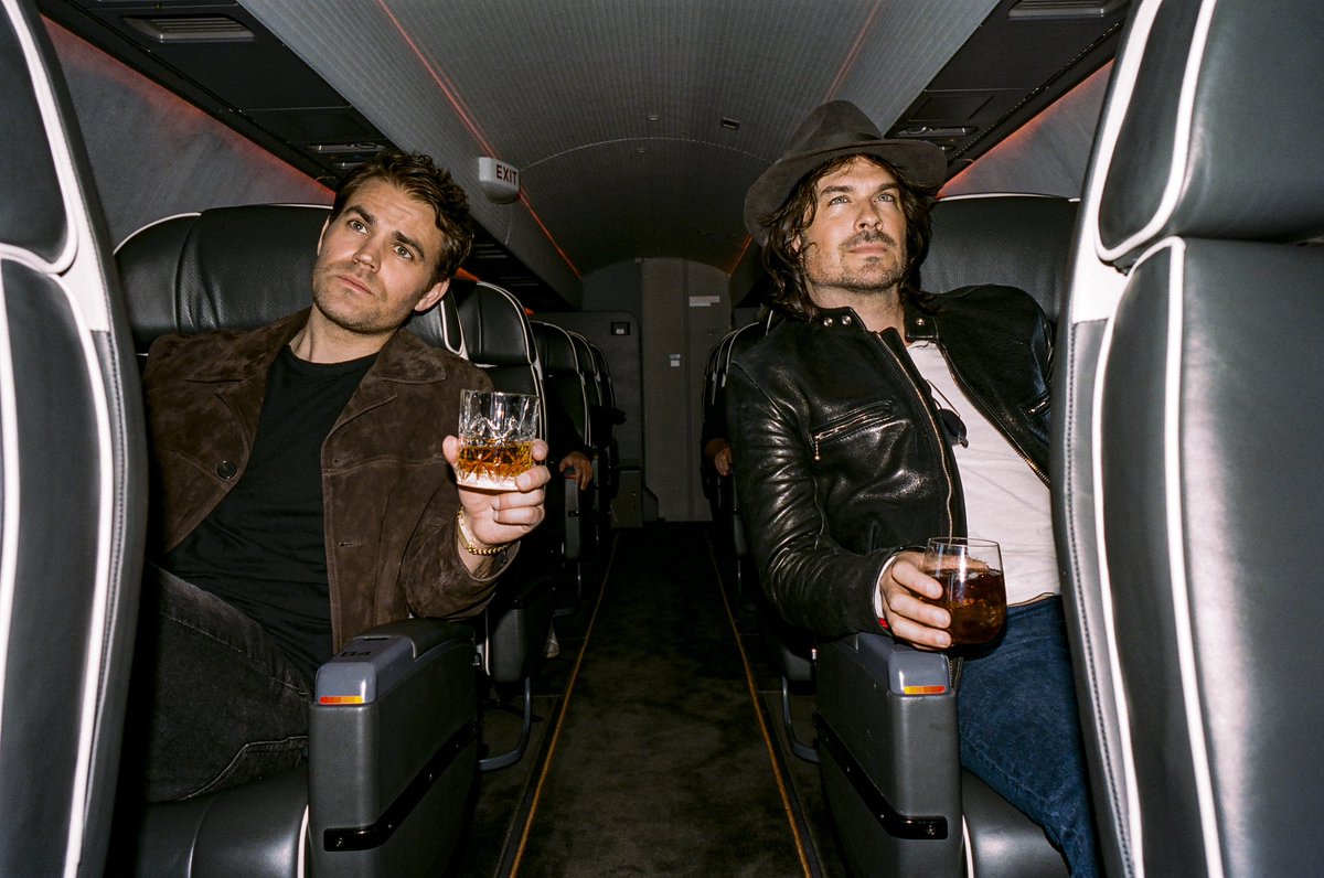 brothersbond's tweet photo. @IanSomerhalder and @PaulWesley are on your @GoAero flight — what Brother’s Bond Cocktail would you cheers with? https://t.co/jGj0vFrlJ3