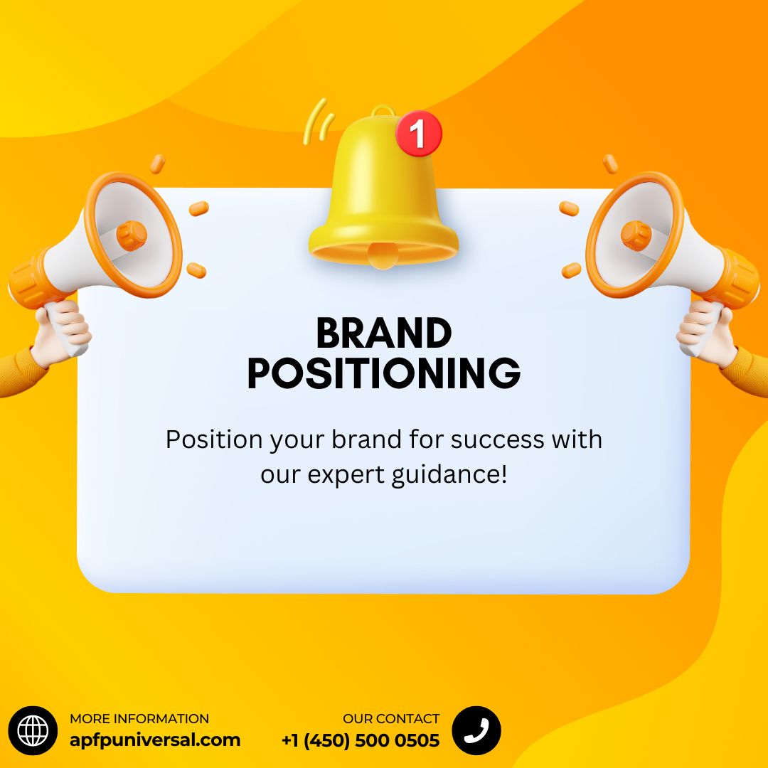 APFPuniversal's tweet photo. Brand Positioning: APFP Universal
Position your brand for success with our expert guidance!
Effective brand positioning sets your business apart, making you the preferred choice for your target audience.
#BrandPositioning #BrandStrategy #BrandIdentity #MarketPositioning #Branding https://t.co/5Bowuef3X1