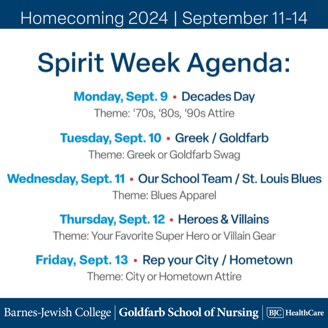 Homecoming Spirit Week kicks off next week, and this year’s theme is “Compassion in Action”! Register to join in the fun. Let’s come together and make Homecoming unforgettable! 🌟barnesjewishcollege.edu/Homecoming2024
#Homecoming2024 #CompassionInAction #GoldfarbPride #RegisterNow
