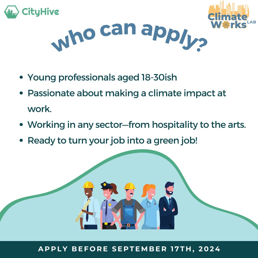 🌍 Feeling a disconnect between your climate values and your day job? It’s time to turn your work into something that makes a real difference! 🌱 Take control of your career and make climate action part of your daily work! Learn more: cityhive.ca/climateworks-l…