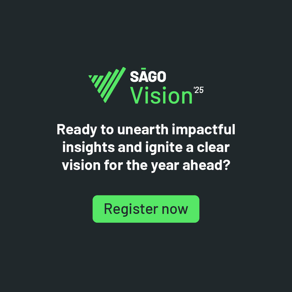 🎯 Introducing #SagoVision25—our first-ever virtual event!
Ready to sharpen your market research strategies? Join industry visionaries on October 1 for a day of insights, discussions, and impactful strategies to lead the way in 2025. Register now: bit.ly/47eH2Ni