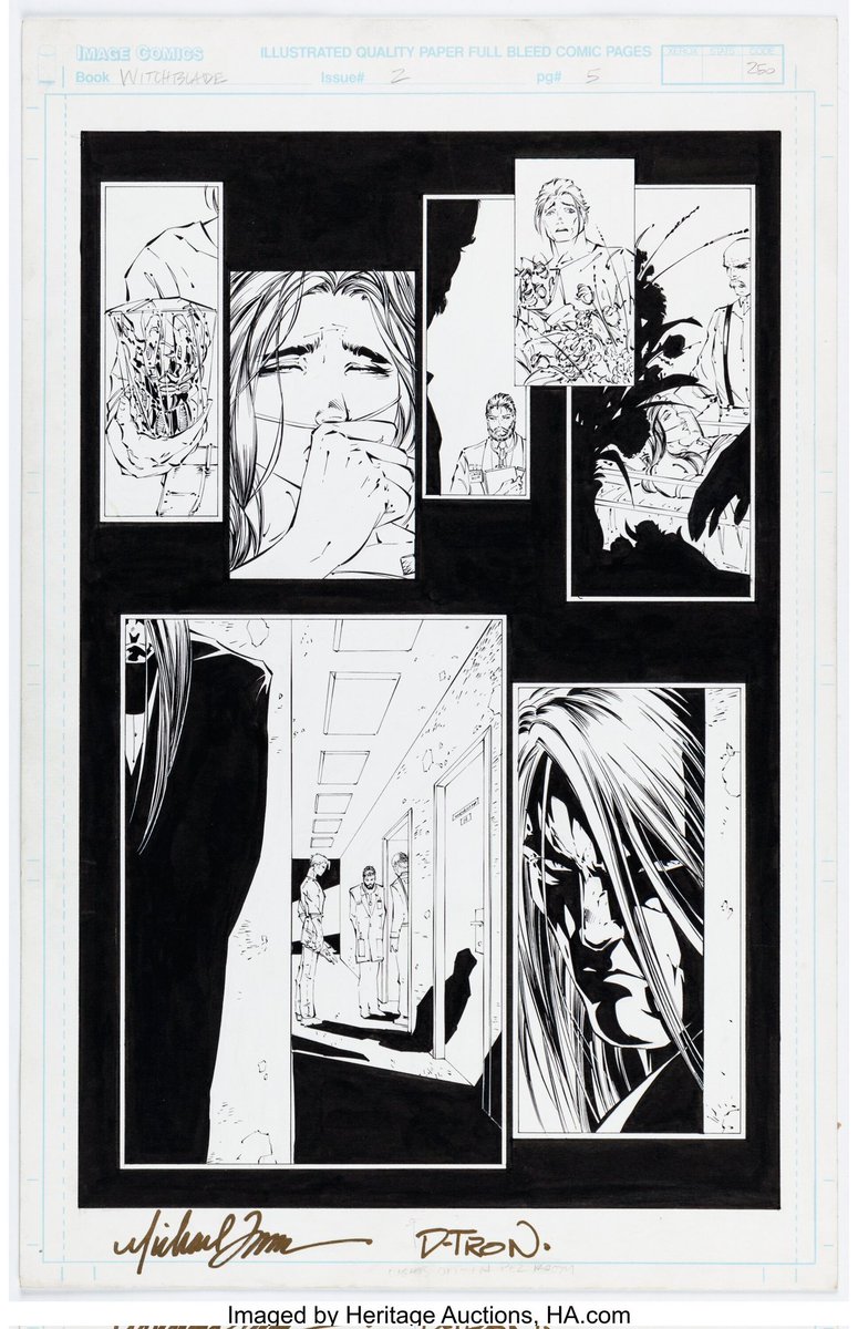 DailyTurnerArt's tweet photo. Witchblade #2 pg 5 (1995), inks by D-Tron, Larry Welch, John Dirito, and Jose Guillen, colors by J.D. Smith and Nathan Cabrera, letters by Dennis Heisler
@TopCow #Witchblade #SaraPezzinj #JakeMcCarthy #IanNottingham #MichaelTurner https://t.co/b9iVxbAwqy
