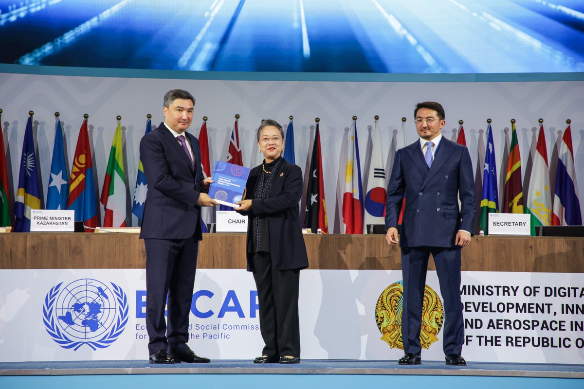UN_Armida's tweet image. Deepest appreciation to the Government of #Kazakhstan for being a gracious host of #Digital4Dev conference. In talks with @Zhaslan_Madiyev &amp;amp; other ministers, I felt their strong commitment to promoting tech &amp;amp; regional cooperation for sustainable development of 🇰🇿 &amp;amp; #AsiaPacific