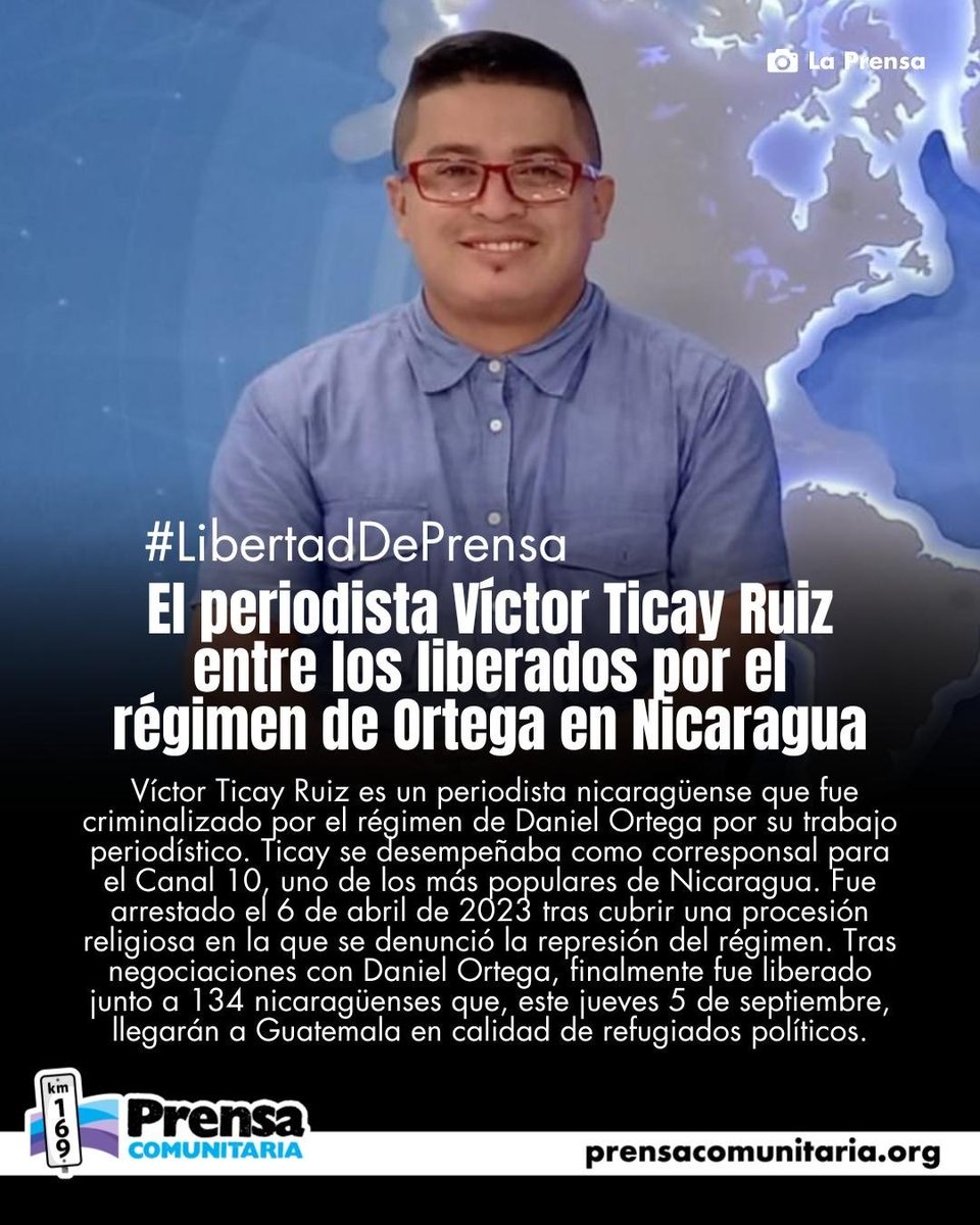 El colega Víctor Ticay está libre.