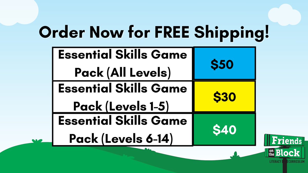 Check out our seasonal deals at friendsontheblock.com/store! 

#literacy #SpecialEducation #Educators #Discounts #reading