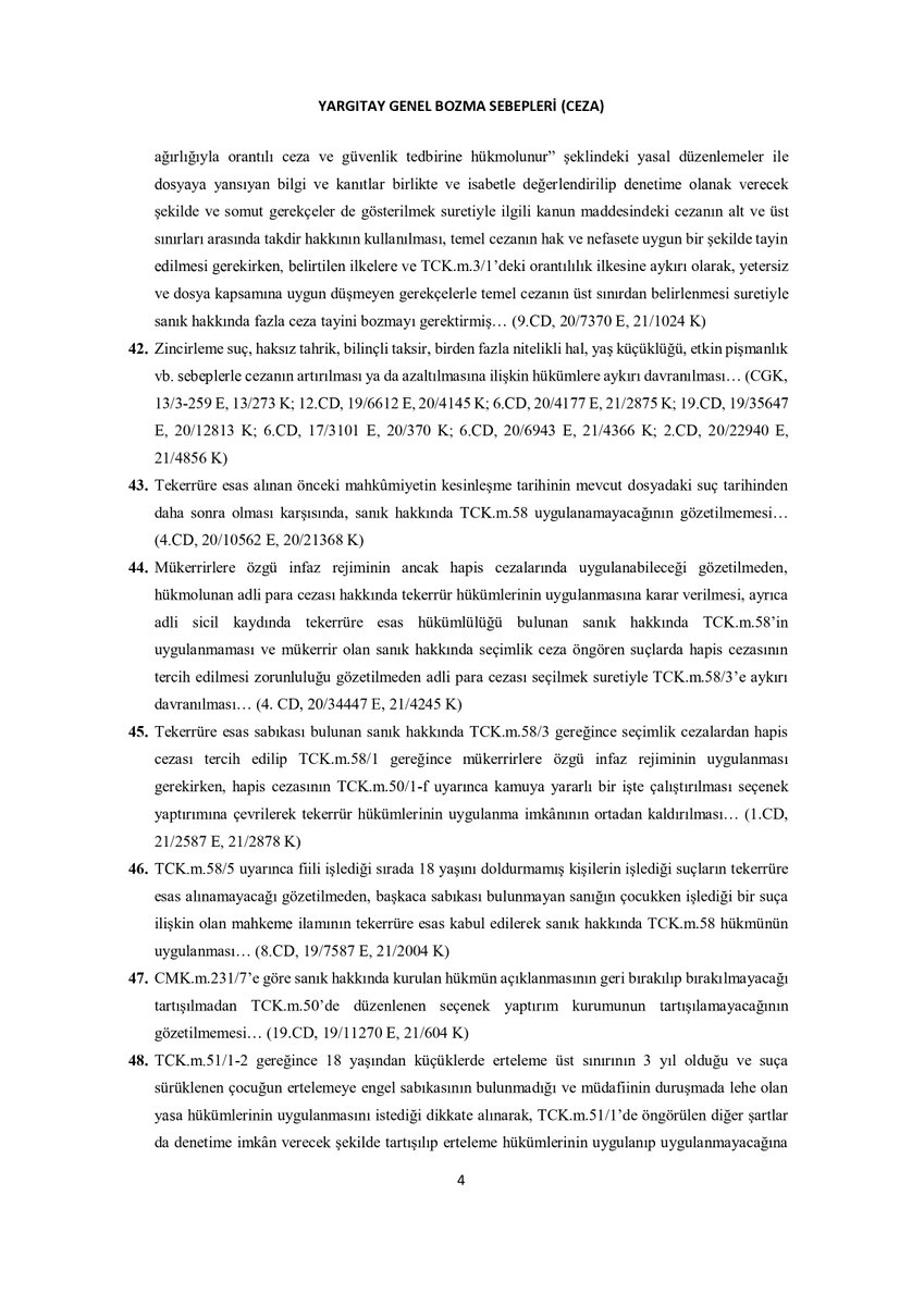 📌 Uygulamada sıklıkla rastlanılan, suç türü ne olursa olsun ceza mahkemesi kararlarının denetiminde dikkate alınması gereken "genel bozma sebepleri"nden bir derleme..
İlgilenen meslektaşlara faydalı olması dileğiyle..