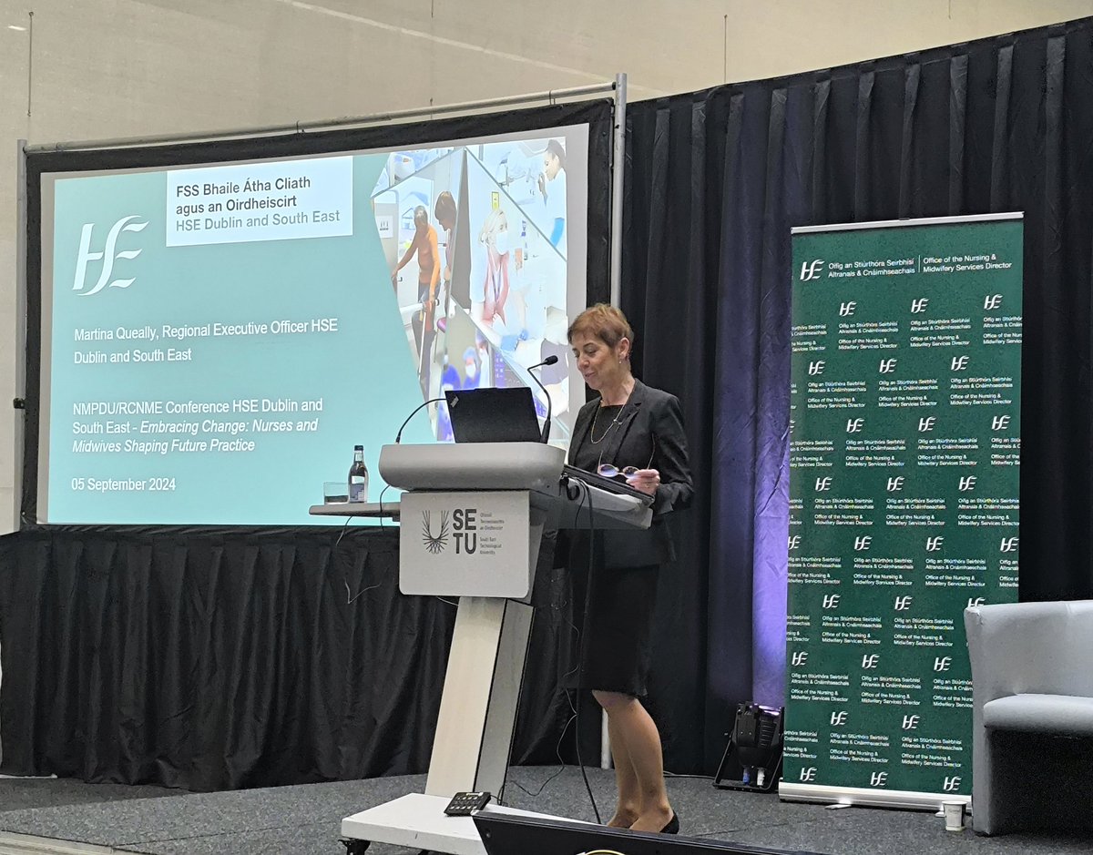 RCNME (Dublin and South East) (@rcnme_se) on Twitter photo Delighted to have <a href="/MartinaQueally/">Martina Queally</a> Regional Executive Officer HSE Dublin and South speaking about the drivers of change in the Irish Health Service at our Embracing Change Conference
#nursemidwifechangeconf24 <a href="/NurMidONMSD/">ONMSD</a> <a href="/GSGerShaw/">Dr. Geraldine Shaw</a> <a href="/JudyRyan22/">Judy Ryan</a> <a href="/CeireRochford/">Ceire Rochford</a> <a href="/PGallagherIEHG/">Paul Gallagher</a> Delighted to have <a href="/MartinaQueally/">Martina Queally</a> Regional Executive Officer HSE Dublin and South speaking about the drivers of change in the Irish Health Service at our Embracing Change Conference
#nursemidwifechangeconf24 <a href="/NurMidONMSD/">ONMSD</a> <a href="/GSGerShaw/">Dr. Geraldine Shaw</a> <a href="/JudyRyan22/">Judy Ryan</a> <a href="/CeireRochford/">Ceire Rochford</a> <a href="/PGallagherIEHG/">Paul Gallagher</a>