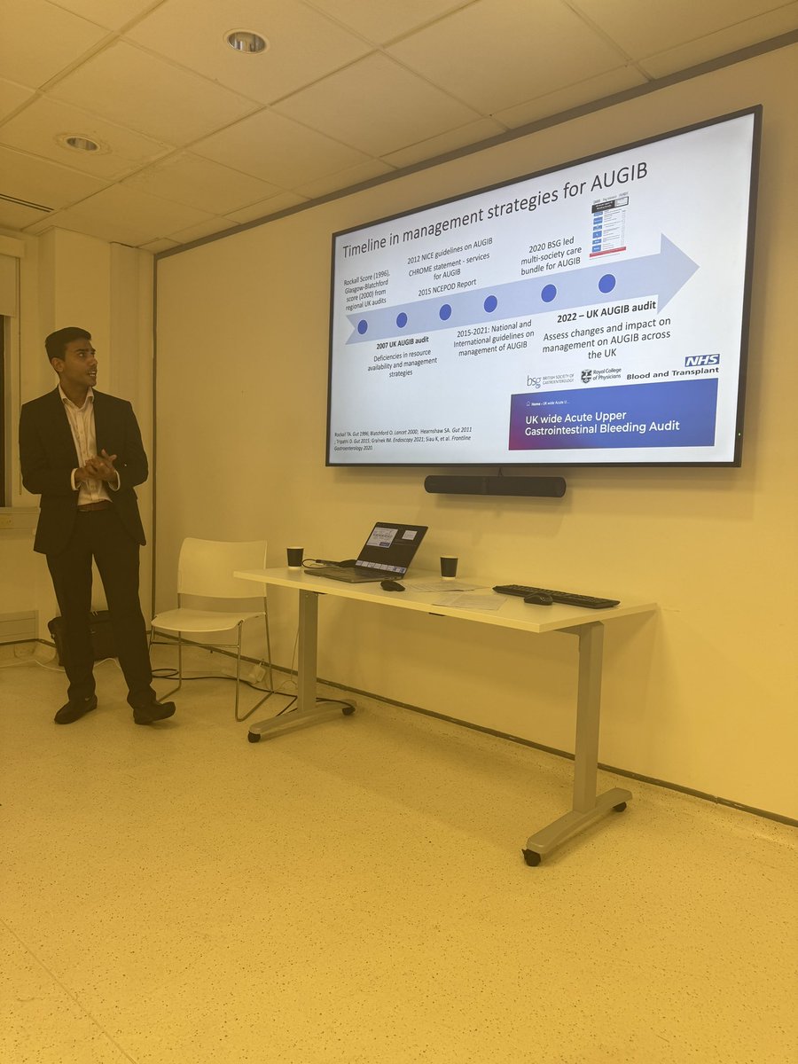 Really interested to hear updates from the UK National Acute Upper GI Bleed Audit. Thank you to <a href="/drgauravbnigam/">Gaurav Nigam</a> for sharing your data with all of today.
