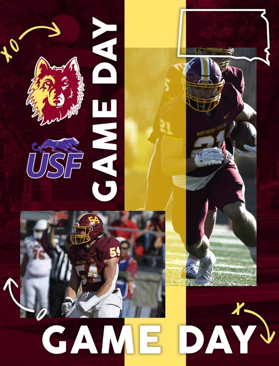 #GoWolves (@wolvesathletics) on Twitter photo #GameDay🏈
<a href="/NSUWolves_FB/">Northern State Football🐺 🏈</a> 🆚 Sioux Falls
⏰ 6 PM
📄 nsuwolves.com/news/2024/9/5/…
📊 nsuwolves.com/sidearmstats/f…
🎥 nsicnetwork.com/nsuwolves/
📻 radio.securenetsystems.net/cirrusencore/K…
🎟️ nsuwolves.universitytickets.com/?cid=168
🆓 nsuwolves.com/sports/2018/8/…
📍 Dacotah Bank Stadium
#GoWolves🐺 | #maroonNgold🐾 #GameDay🏈
<a href="/NSUWolves_FB/">Northern State Football🐺 🏈</a> 🆚 Sioux Falls
⏰ 6 PM
📄 nsuwolves.com/news/2024/9/5/…
📊 nsuwolves.com/sidearmstats/f…
🎥 nsicnetwork.com/nsuwolves/
📻 radio.securenetsystems.net/cirrusencore/K…
🎟️ nsuwolves.universitytickets.com/?cid=168
🆓 nsuwolves.com/sports/2018/8/…
📍 Dacotah Bank Stadium
#GoWolves🐺 | #maroonNgold🐾