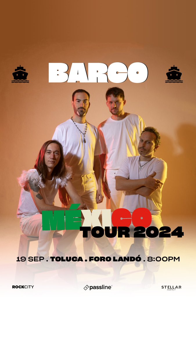 Amigas y amigos de Toluca, ¿están ahí?

Nos vemos este 19 de septiembre en Foro Landó 👉 passline.com/eventos/barco-…

#barcobanda