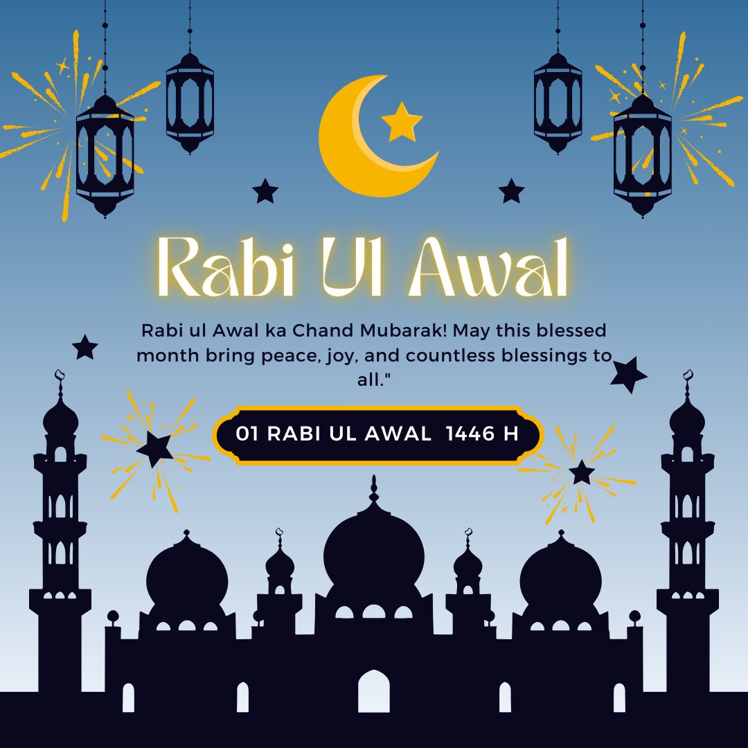 devsolutions_01's tweet image. Chand Mubarak from Dev Tech Solutions! 🌙
As the blessed month of Rabi ul Awal begins, we wish you peace, prosperity, and countless blessings. May this sacred moonlight guide us all towards success, compassion, and growth.
✨ Rabi ul Awal 1446 H ✨
#ChandMubarak #RabiUlAwal