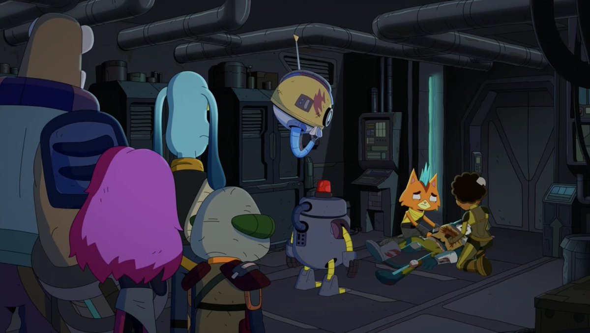 finalspacestuff's tweet image. Maybe most of you already saw it, but, WE CAN SEE HIS LITTLE PAWS IN HERE!! 😻😻 

(I know it was a dark scene, but still)

#finalspace
#avocato
#littlecato