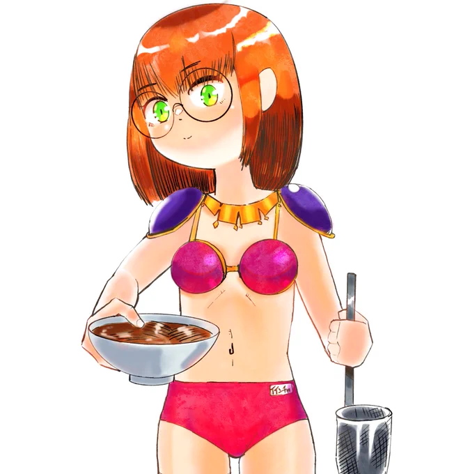 ビキニアーマー喫茶名物ビキニそば 