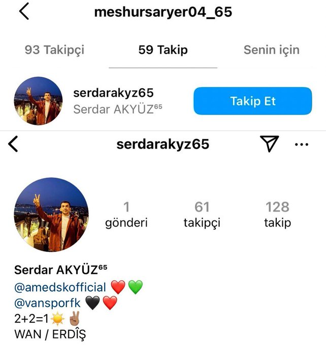 CheckZOfficial's tweet photo. @ajansTiraj Bu hesap ona ait değil onun kullanıcı adı şu şekilde. Etkileşim kasmak uğruna sonradan onun adına yeni hesap açılmış olabilir. https://t.co/eHtvPY81RC